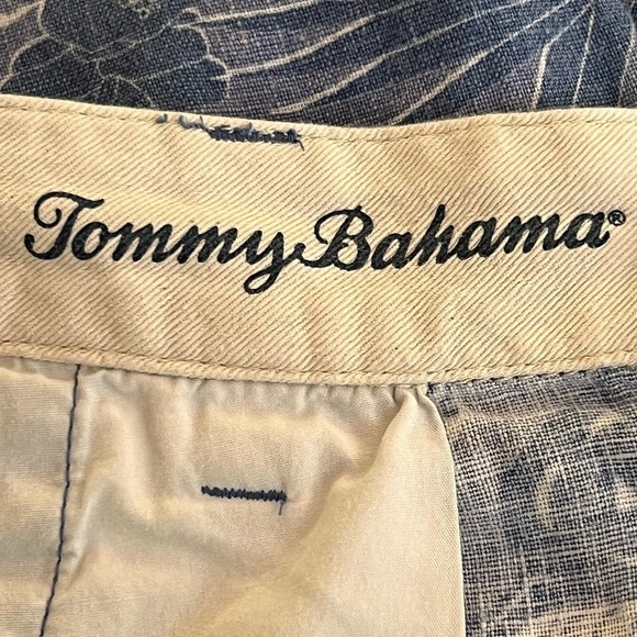 Tommy Bahama Men’s Linen Blue & White Tropical Print Golf Shorts Size 34 - Picture 10 of 14